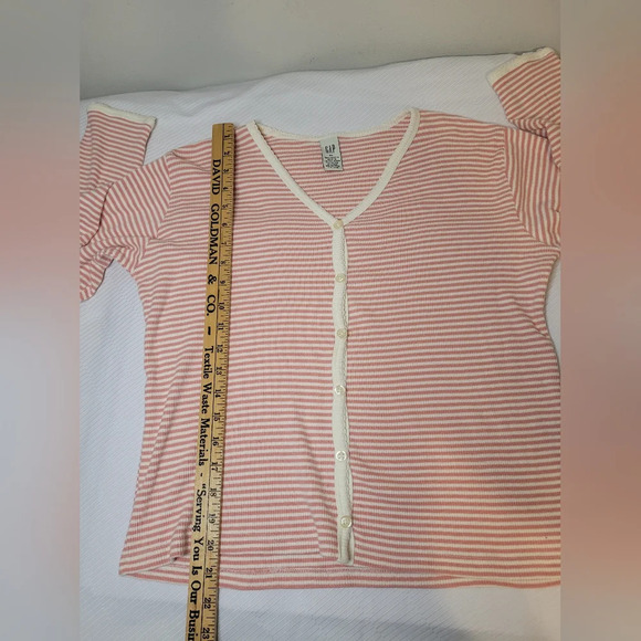 Gap Striped Button Front Sweater Cardigan sz XL - Picture 6 of 8